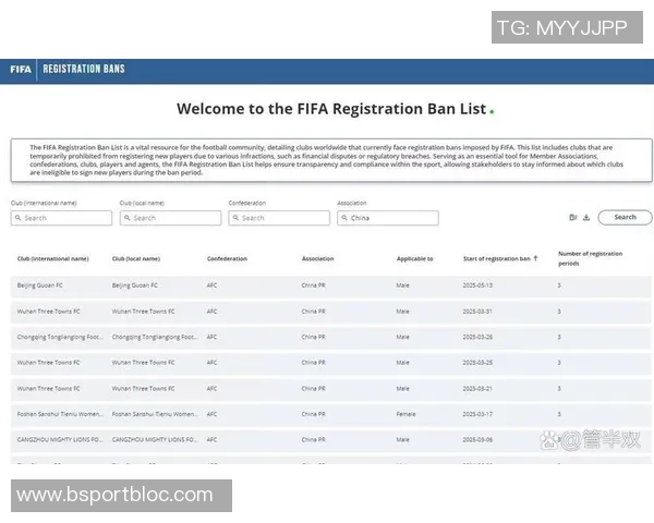 FIFA注册禁令系统更新显示北京国安转会禁令无记录引发关注